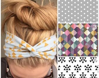 TWENTY Fabric Options! Turban Headband, Adult and Baby, Adult Turban Headband, Adult Headwrap, Baby Turban Headband, Baby Headband