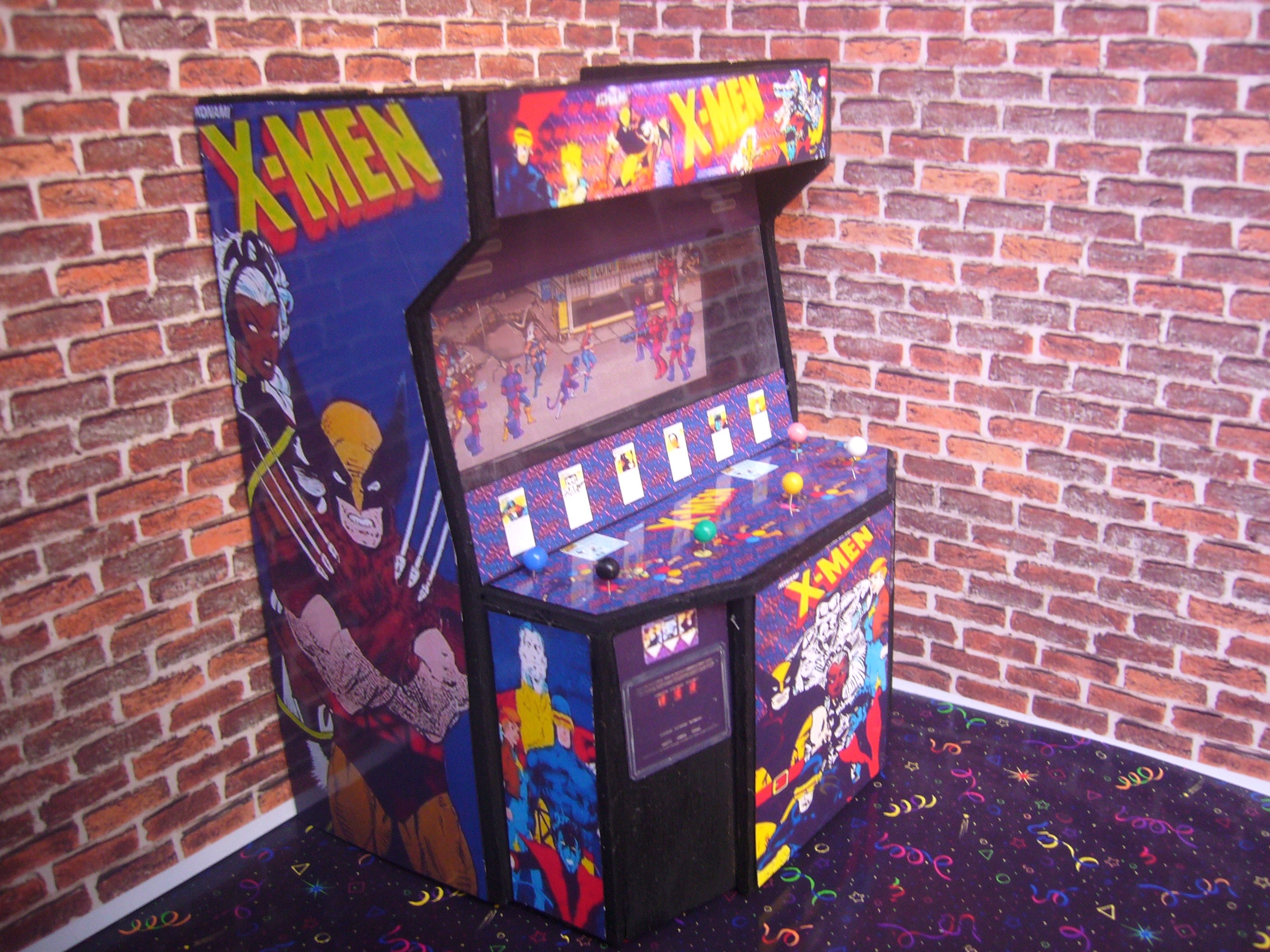XMEN 6 Player Miniature Arcade Machine Model 1/12th