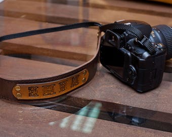 Camera strap leather photographer gift camera accessories strap for camera nikon leather strap canon monogrammed gift custom strap sony