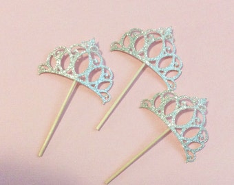 Princess cupcake toppers-Tiara cupcake toppers-Disney princess inspired tiaras-Tiara cupcakes-Sofia the first-princess and the frog-frozen