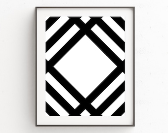 Tribal Wall Prints, Above Bed Art, Above Bed Wall Decor, Gallery Wall Decor, Art Print Above Bed, Black and White, Geometric Art, Printable
