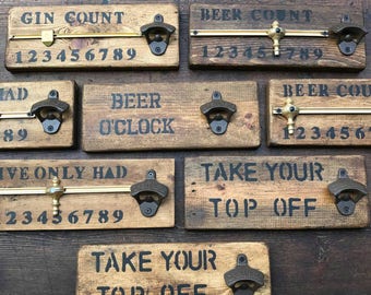 Beer bottle opener : Hand made in UK, ideal gift for the man cave.
