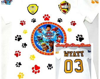 Paw Patrol Birthday Shirt, Paw Patrol shirt, Paw Patrol Birthday tees, Paw Patrol jersey, Paw Patrol Party, Paw Patrol shirt
