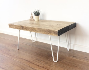 Industrial reclaimed wood side/coffee table