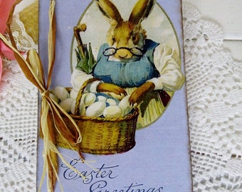 Easter gift Easter wooden postcards Vintage style card Victorian Easter card Gift for mother Gift for grandpa Gift Idea easter Easter decor