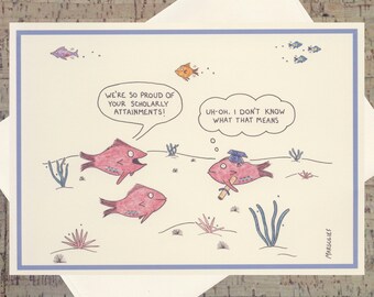Graduation Card, Funny Graduation Card, Congrats Grad, Funny Congrats Card, Funny Congratulations Card, Funny Card, Ocean Card