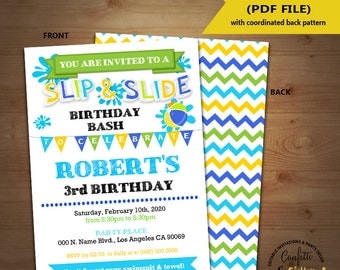 Slip N Slide Party Invitations 9