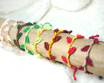 Bracelet macrame sheet nylon, various colors