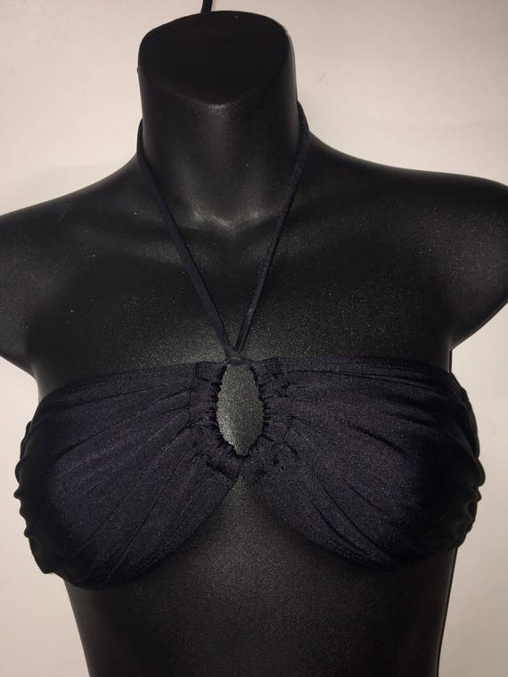SALE *** MissManeater CHEATER keyhole bandeau boutique bikini top with back clip *** CONVERTIBLE neck