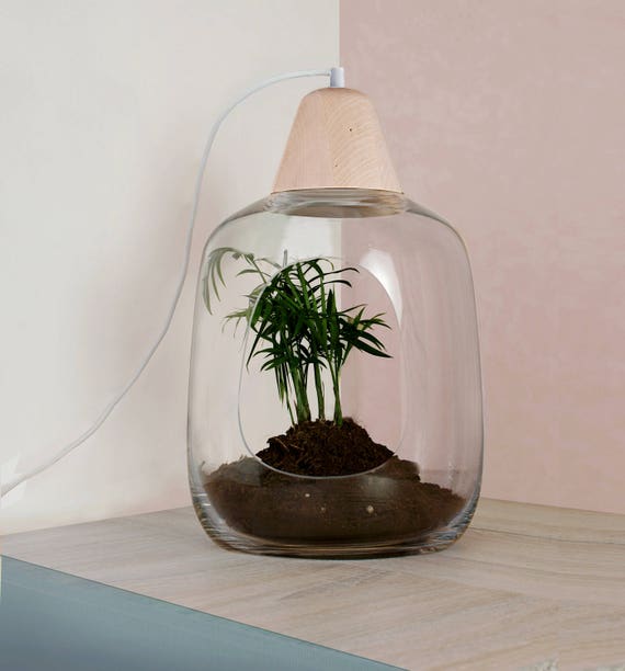 Baby milo tisch lampe weiÃe kabel / / holz / / pflanzen / /