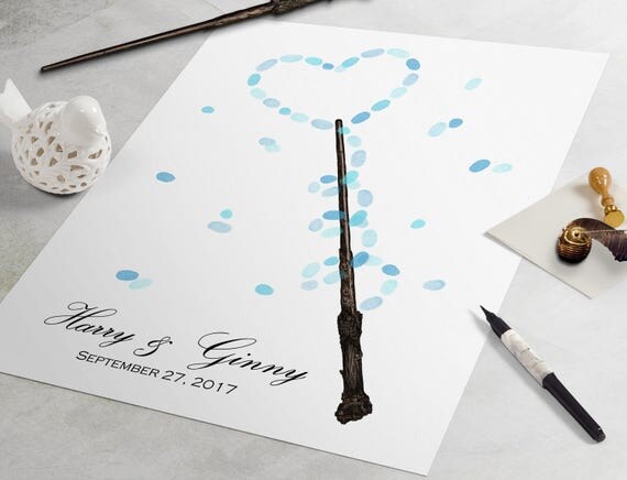 Harry Potter Wedding Guest Book: Magic Wand guestbook