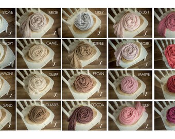 PICK THREE Newborn Wrap Set : Cheesecloth Wrap, Newborn Photo Prop, Newborn Wraps, Newborn Photography, Baby Wraps