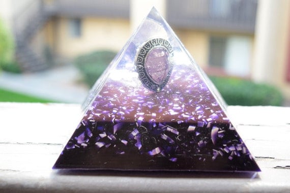 15% Off Today Only! Large Purple Orgone Pyramid