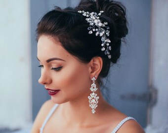 Wedding earrings bridal earrings Wedding jewelry wedding accessories Bridal jewelry Bridal accessories Vintage earrings Crystal Earrings