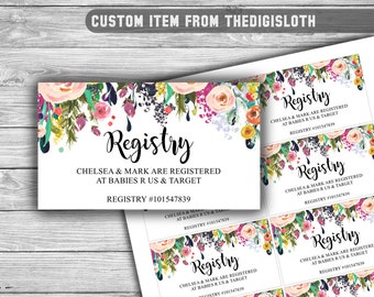 baby registry insert etsy registry inserts