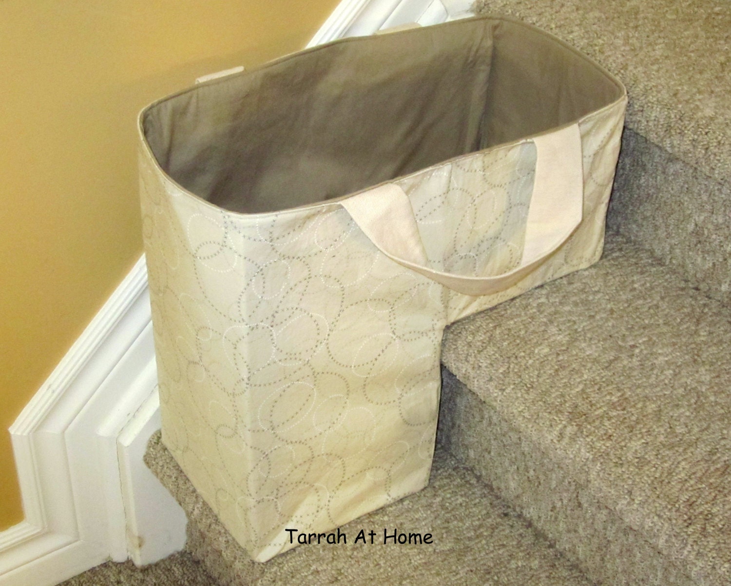 The Stair Duffel storage basket stair basket staircase bin