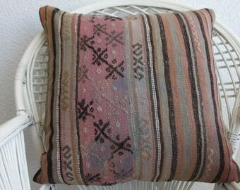 handwoven kilim pillow boho pillow throw pillow 24x24 turkish kilim pillow decorative kilim pillow home decor cushion cover 750