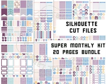 November Stickers Bundle for SILHOUETTE- November Monthly Kit 20 Print and Cut Studio3 files Silhouette Thanksgiving stickers Erin Condren