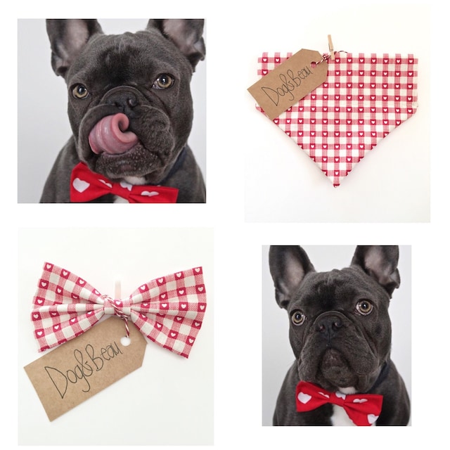dog bow ties and bandanas handmade in the UK by DogandBeau on Etsy