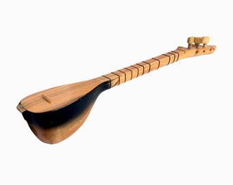 Handmade Wooden Mandolin/Lute/Banjo, Varnished Wood Stringed Musical Instrument ,Small Chordophone, Wall Hangings Home Decoration