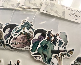 Flower & Bone sticker packs