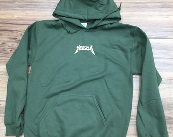 Yeezus Hoodie -military green-kanye west-yeeze (Cream-Print)