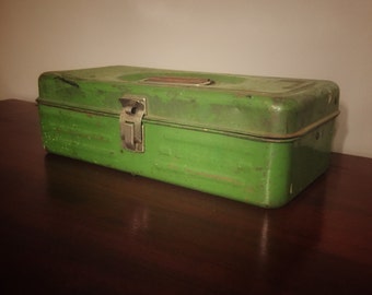 Vintage Union Tackle Box, Green, Reclaimed