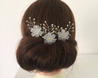 Flower Bridal Hair Pins, Bridesmaid Hair Pins