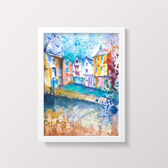 Bristol Original Watercolour Painting Impressionist Watercolor