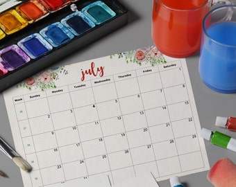 Office Desk Calendar, Calendar Planner, Desk Calendar, Monthly Planner, Monthly Calendar, 2017 Calendar Printable, Calendar Download