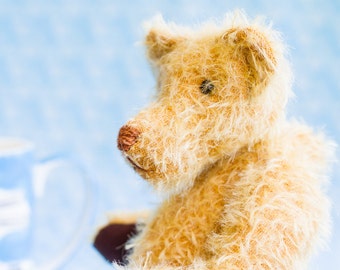 Teddy Bear GRACIE - Golden Artist OOAK Handmade Mohair Traditional Teddy Bear - collectible - adorable -pretty vintage style - cute gift