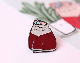 Frida Kahlo (CAThlo) Feminism Enamel Pin // enamel pin - pin badge - enamel jewellery - cat pin