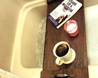 wooden farmhouse bath tray