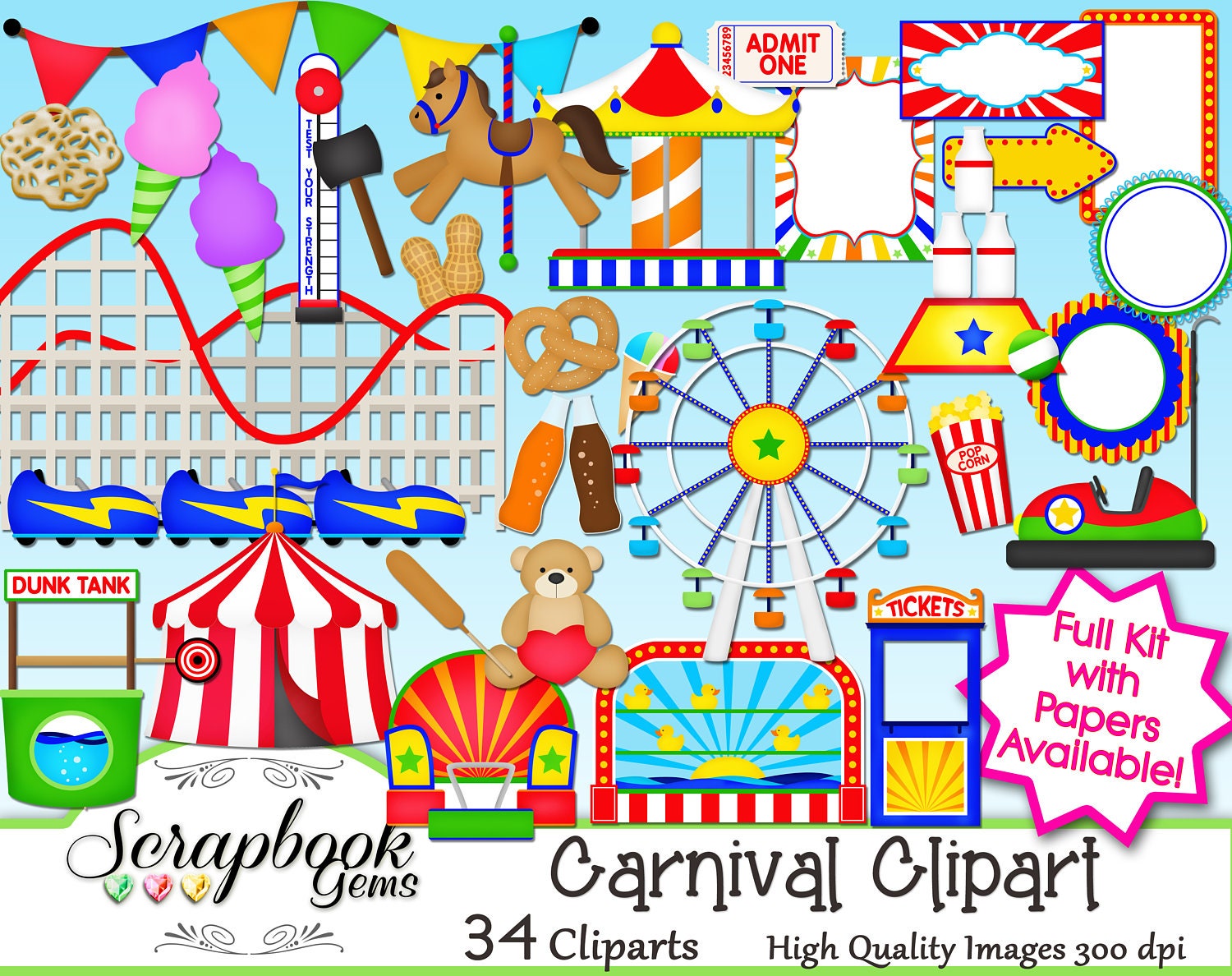 CARNIVAL Clipart 34 png Clipart files Instant Download