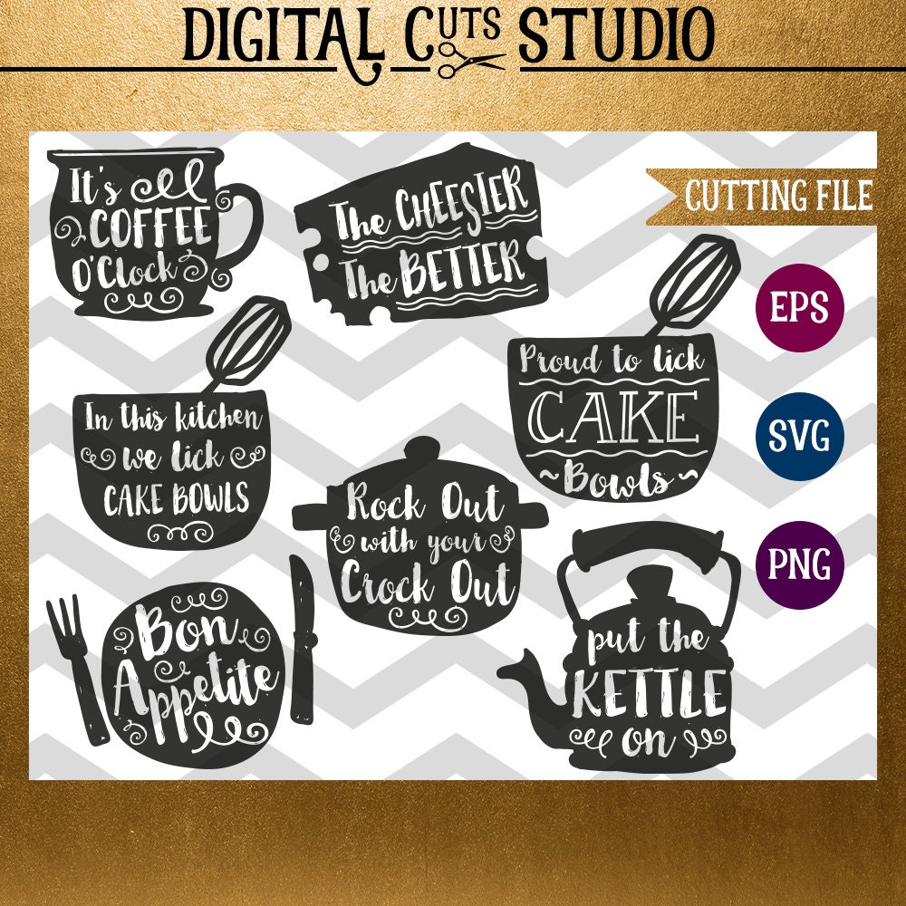 Download Kitchen Sayings SVG Bundle Kitchen Sign and Flour Sack Cut