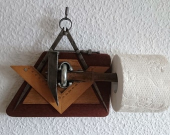Toilettenpapierhalter 'Octopus' – Aus Gusseisen, Gold Handgebürstet | Lustiger Badezimmer-Dekor