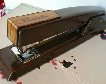Vintage Industrial Swingline Stapler Model 747 Classic Industrial Brown - Made in the USA