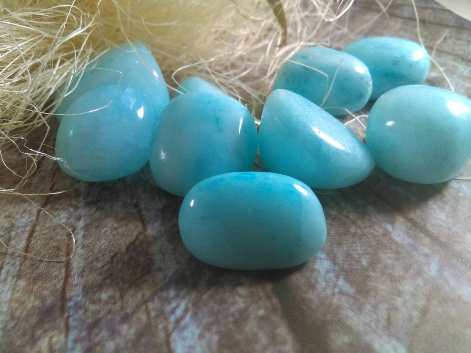 Blue Aragonite Crystal tumbled aragonite blue aragonite