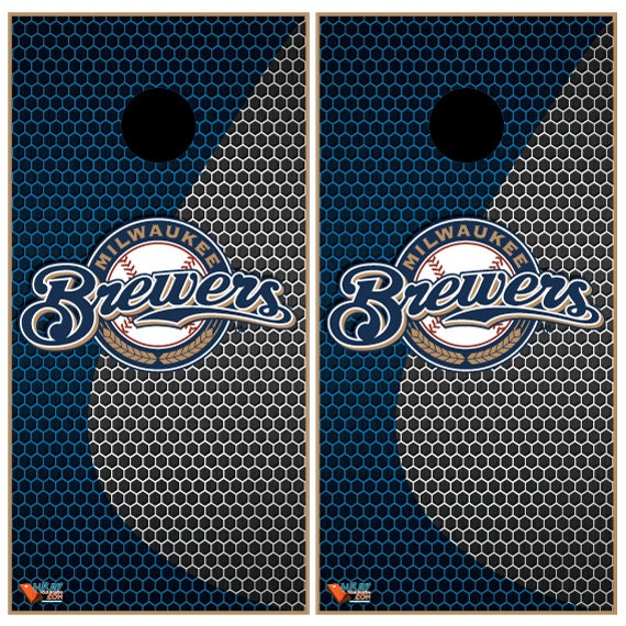 Milwaukee Brewers Cornhole Wraps By Wrapitandslapit On Etsy