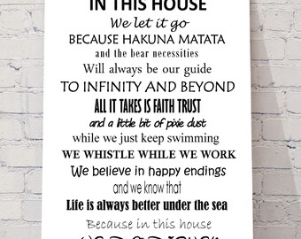 Placas Y Senales Impresion De Cotizacion De Disney A4 Hogar Casa