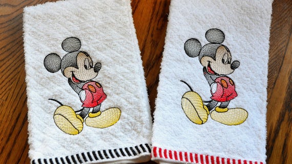 Mickey Mouse design Bar Mop Towels set of 2