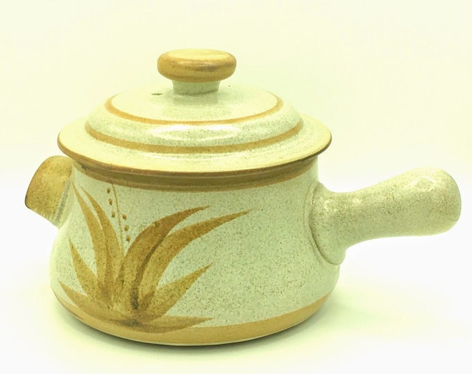 Vintage Soup Pot with Lid - Designs West California Pottery - Red Clay Stoneware Cookware