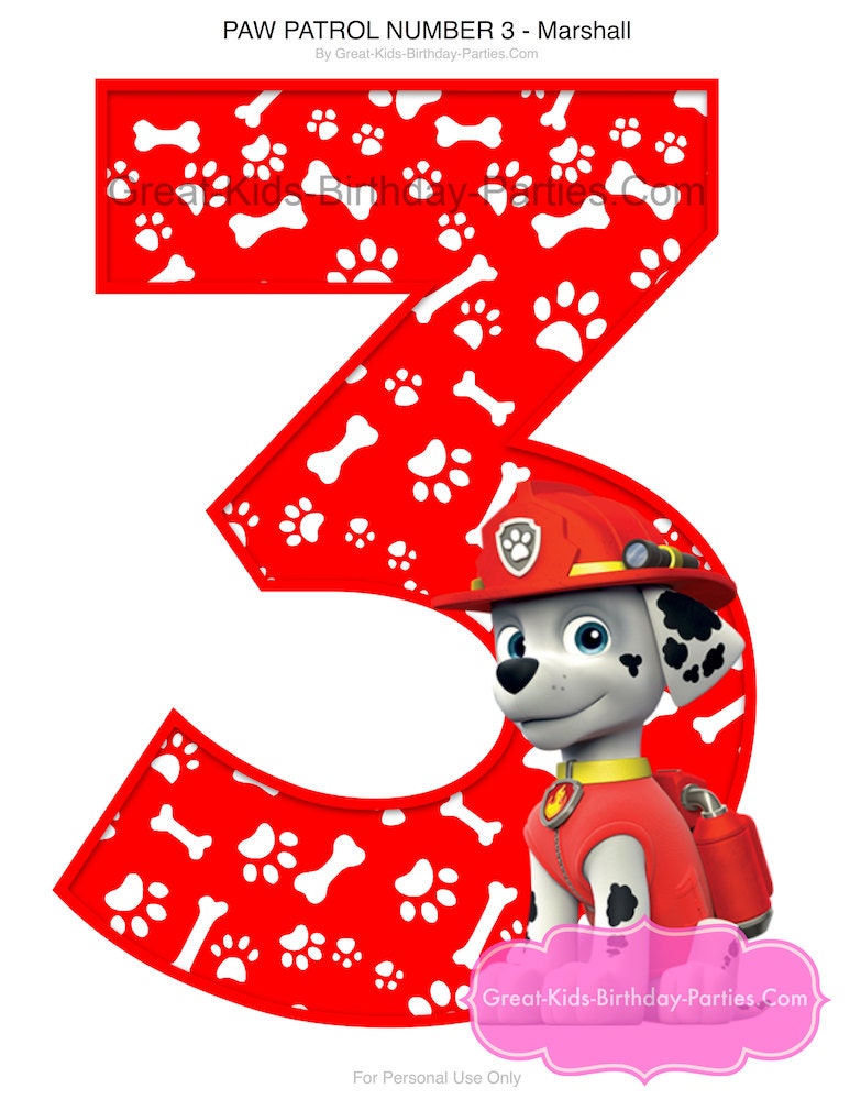 Printable Paw Patrol Number 3 Printable Word Searches