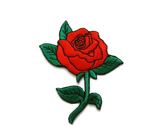 red rose patch tattoo