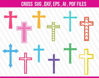 Cross SVG, Cross clipart, Dxf, Cross vectors, Christian cross Svg, Screen Printing, Cross Silhouette, Svg,dxf,EPS,AI, pdf - Digital download