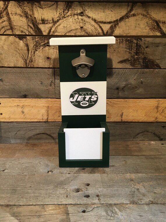 New York Jets Bottle Opener With Cap Catch