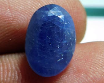 Blue Sapphire Gems Oval Faceted Gemstone Size 8x12x4 mm Cts 3.85 Sapphire Stone PCD 1739
