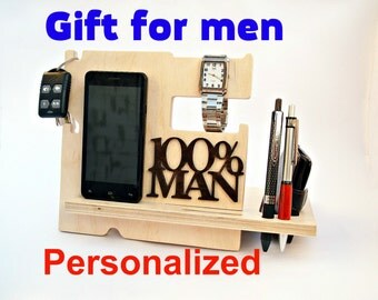Personalized Gift for Husband Birthday Gift for Husband Husband Gift Husband Present Wood Docking Station iPhone Accessories