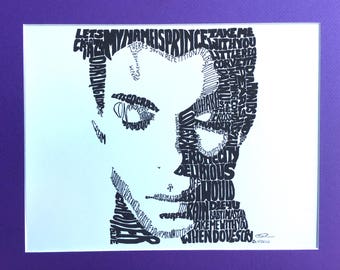 Prince Face in Titles by Chris Drenth Art