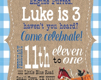 Little Blue Truck invitation